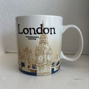 Starbucks London Mug with Beige and Blue Design